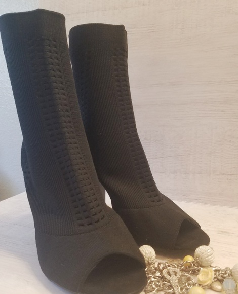 FLORENTINA KNIT SOCK OPEN TOE BOOTIE SIZE 8 - Picture 8 of 8